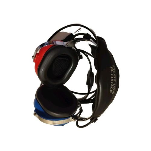 Red &amp; blue child, youth aviation headset by pilot usa   p/n pa-1151acb