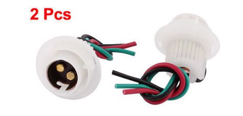 2x bay15d 1157 dc 12v bulb socket extension wires led lamp light holder white