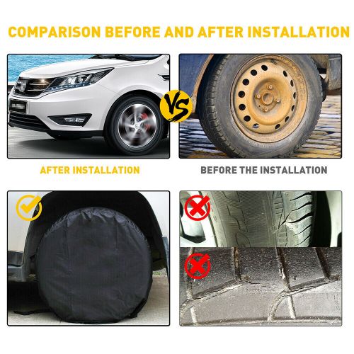 Waterproof tire covers set of 4 wheel&amp;tyre trailer camper sun protector 27&#034;-29&#034;