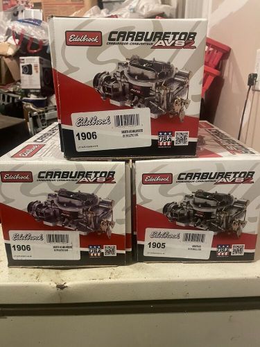 Edelbrock 1905 avs2 650 cfm carb manual choke satin finish 4 barrel square bore