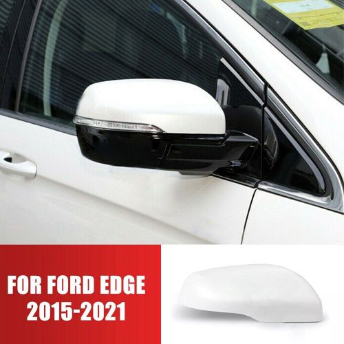 Car drive or passenger side mirror covers cap white fit for 2015-2021 ford edge