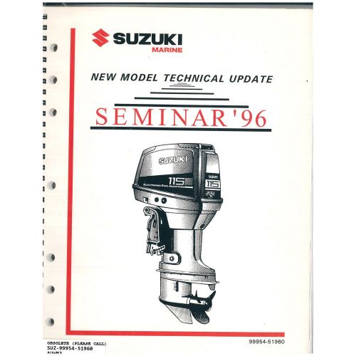 Suzuki outboard marine 1996 technical update manual 99954-51960
