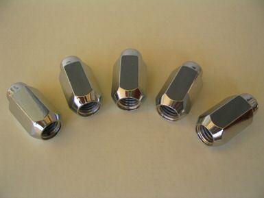 Lug nuts long acorn solid 1-pc 12x1.75 chrome lugs 50pc