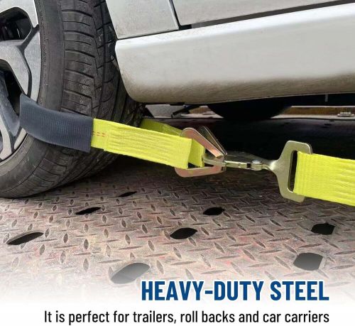 Durable tie down straps with twisted snap hooks 3333 lbs tow straps trailers