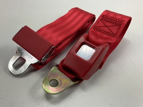 Safe-t-boy stbsb2lsrd 2-point red lap seat belt with buckle, hot rod, rat rod