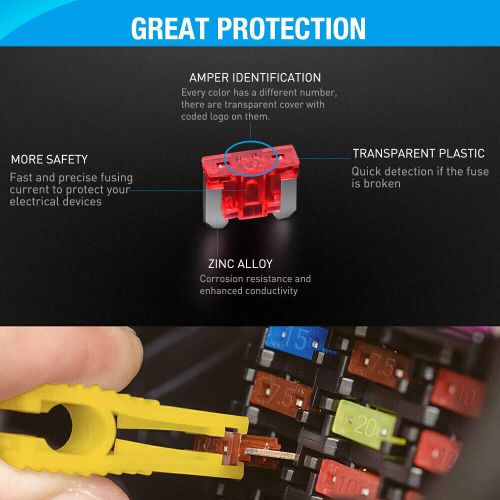 120pcs low profile mini car fuse auto car motorcycle suv apm atm fuses kit