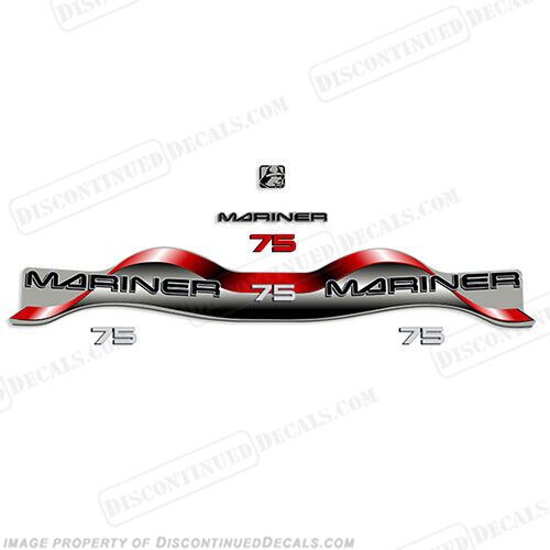 Fits mariner 75hp decal kit - red