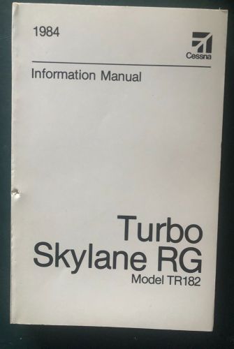 Cessna pilot information manual tr182 turbo skylane rg 1984