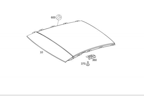 Genuine mercedes-benz cover frame 176-780-04-00-65