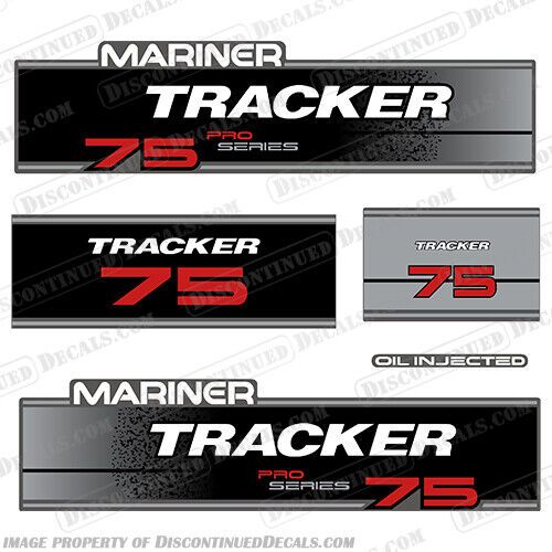 Fits tracker mariner 75hp pro series engine outboard motor decal kit 1994 - 1998