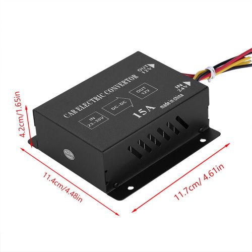 Car truck 15a 180w dc 24v to 12v power converter electric voltage reducer step