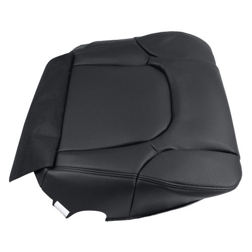 For 2005-2021 nissan frontier left front driver bottom leather seat cover black