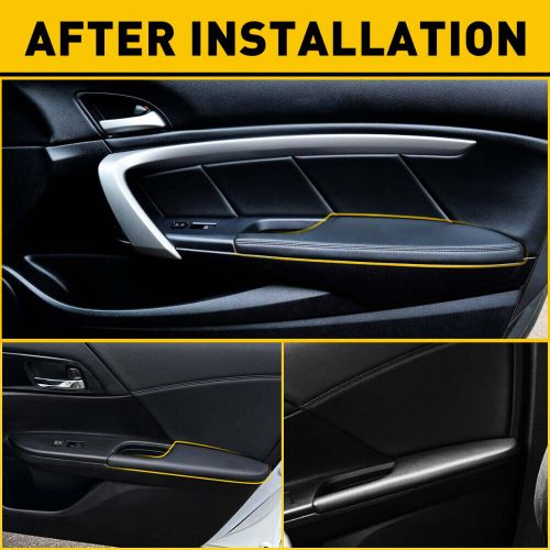 Right passenger side door armrest panel for 2008-2012 honda accord coupe black