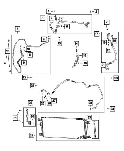 Genuine mopar a/c discharge line 68363148ac