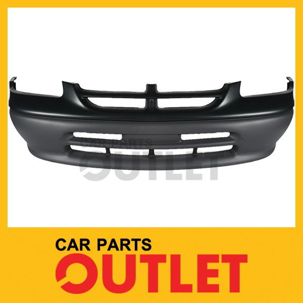 96 97 98 dodge caravan front bumper cover assembly new primed/text w/o fog