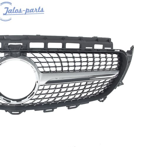 Silver diamond style front grill for 17-20 mercedes benz w213 s213 amg-line