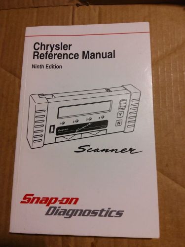 Snap On Scanner Chrysler Reference Manual Ninth Edition ZMT2500-1098-3, US $10.27, image 4
