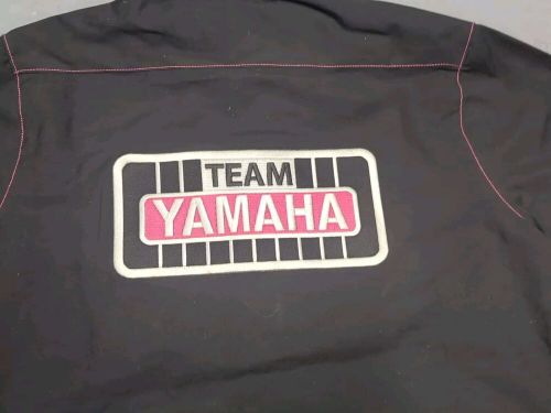 Genuine team yamaha button up colored black shirt- pink stiching size medium nos