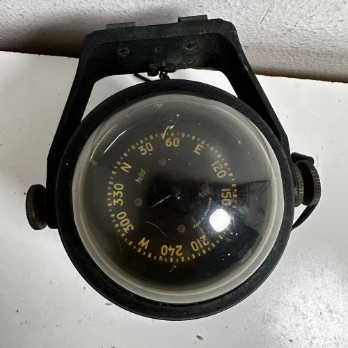 Vintage sestrel black nautical navigation marine ship boat compass with bracket