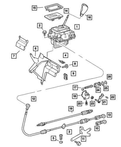 Genuine mopar park interlock cable 5104043ab