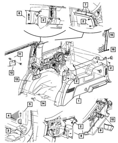 Genuine mopar cargo net 55361302aa