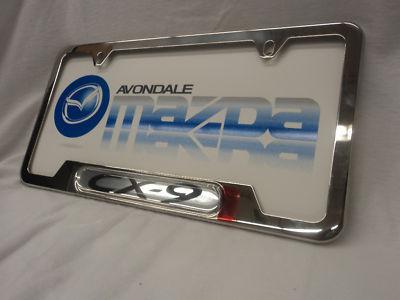 Mazda cx-9 new oem license plate frame chrome