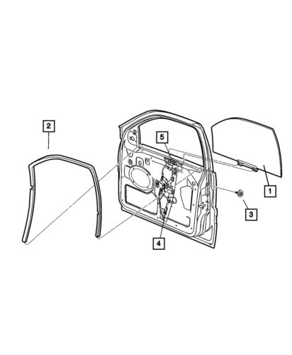 Genuine mopar glass channel run weatherstrip left 55360959ac