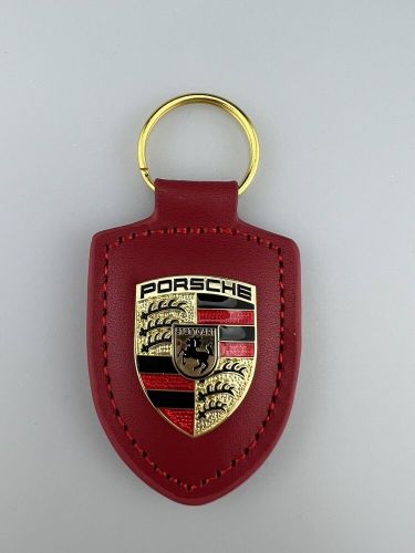 Porsche crest keyring - red