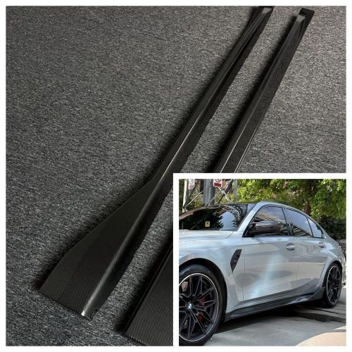 M performance style carbon fiber side skirts for bmw m3  m4