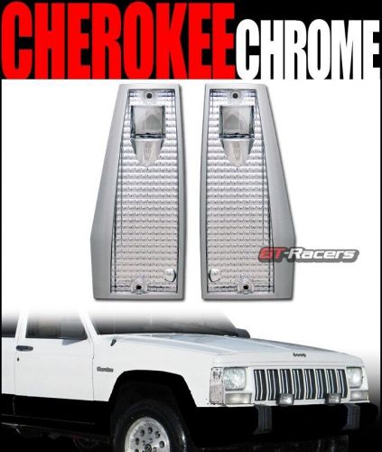 For 1984+ jeep cherokee/wagoneer/comanche chrome clear reflector corner lights