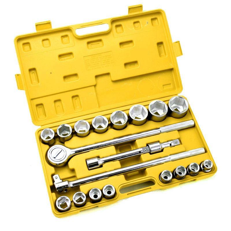 3/4" drive socket wrench set case metric mm 21pc repair automotive tools ratchet