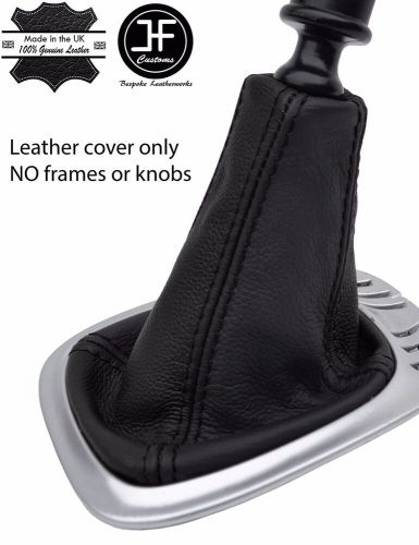 Black &amp; grain genuine leather gear gaiter fits seat alhambra 1995-2000-