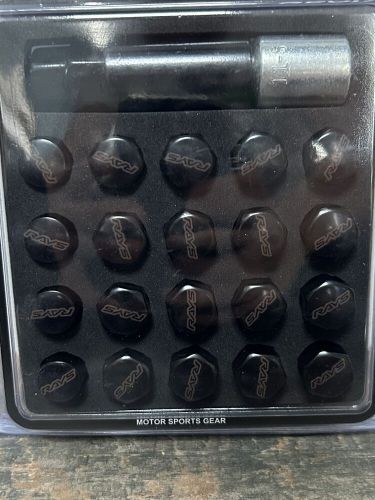 Rays black wheel lug lock nut 20piece set 12 x 1.25