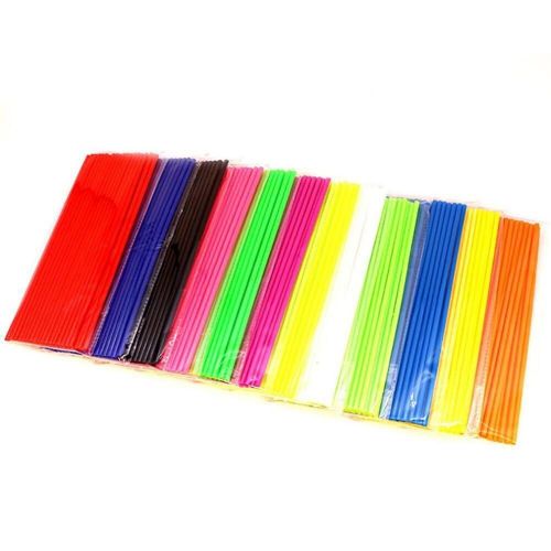 Luzen 72pcs 9.45 inches colorful plastic spoke skins covers trim motorcycle b...