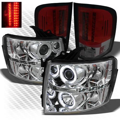 07-13 silverado ccfl projector headlights + r/s philips-led perform tail lights