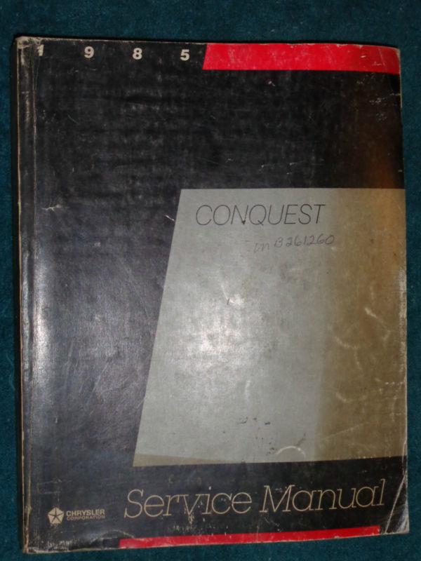 1985 chrysler conquest shop manual  / shop book  / original