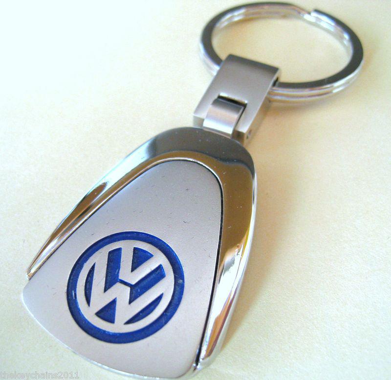 Vw volkswagen key chain ring fob passat jetta tiguan golf cc gti gli~chrome 