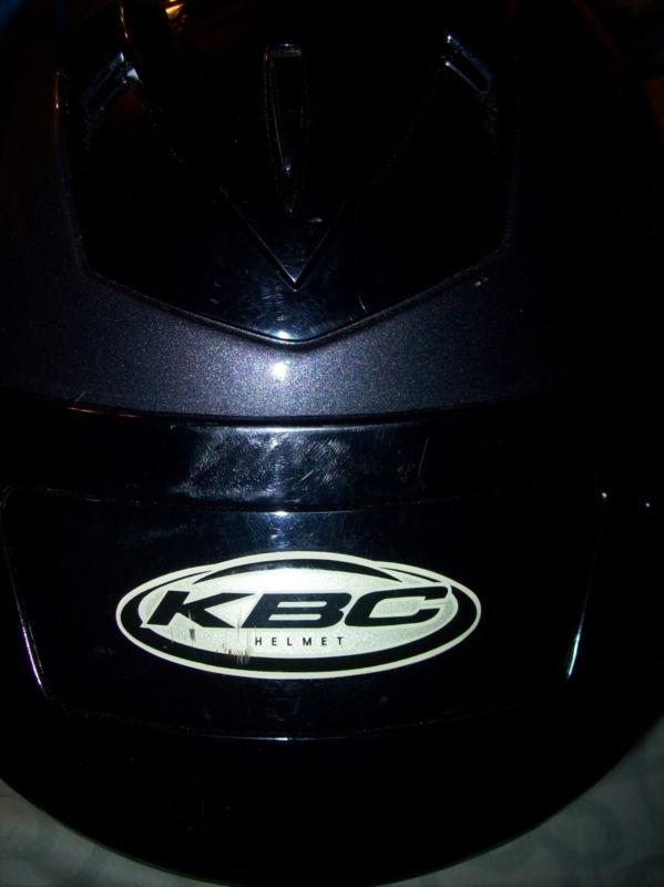 Kbc open face motorcycle helmet  black  xl