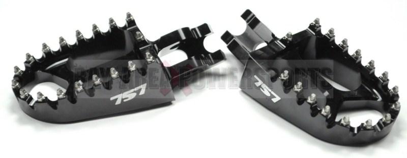 New billet cnc wide fat foot pegs black honda cr crf 125 250 250r 250x 450r 450x