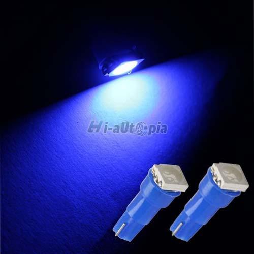 20x new car vehicle t5 5050 smd dashboard 1led blue bulbs light lamp 74 37 