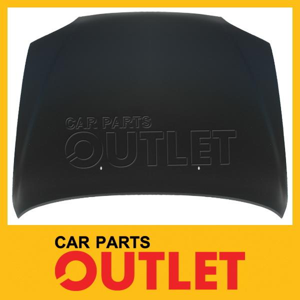 New hood panel primered black steel replacement for 2000-2004 kia spectra sedan