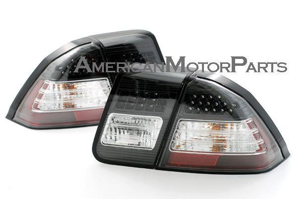 Depo pair euro style black altezza tail lights w/ led 01-05 02 03 04 honda civic