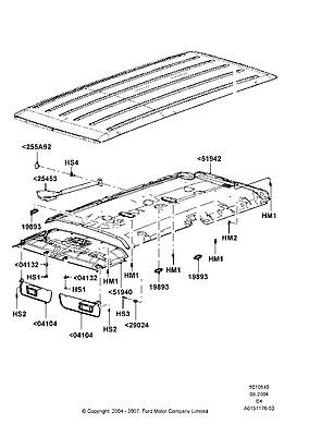 8c2z1604105cb visor assy sun 08 e250