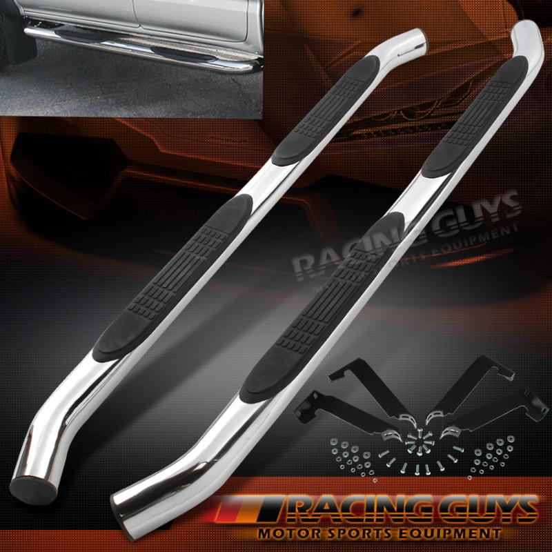 Toyota suv polished chrome side step bars running boards left+right trd kit pair