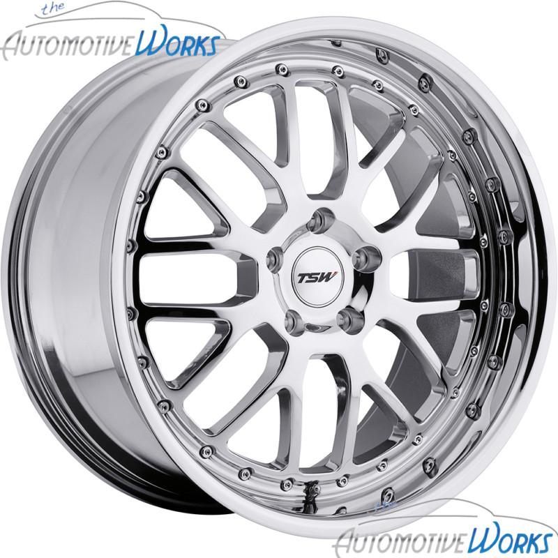 18x8 tsw valencia 5x114.3 5x4.5 +40mm chrome rims wheels inch 18"