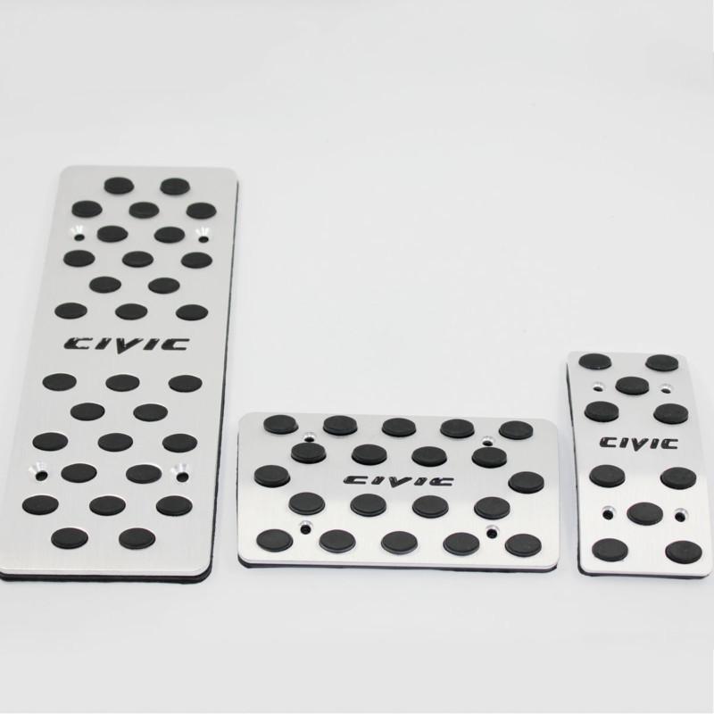 Aluminum fuel brake foot rest at pedals pads plates fit for honda civic 2013