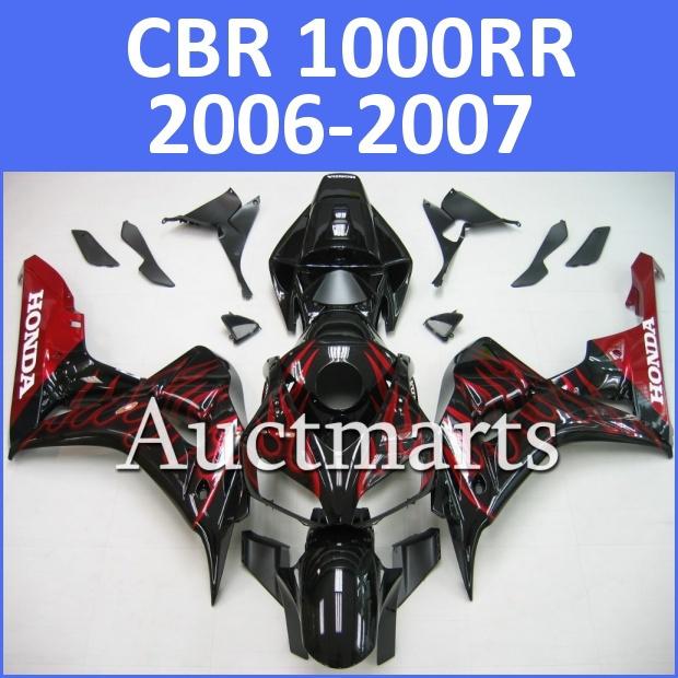 Fit honda 06 07 cbr1000rr cbr 1000 rr 2006 2007 fairing kit abs plastics e17 d10