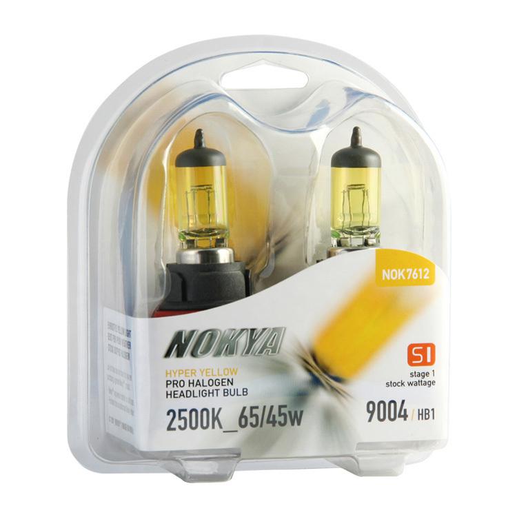 Nokya pro-halogen hyper yellow stage 1 9004 fog light replacement bulbs nok7612