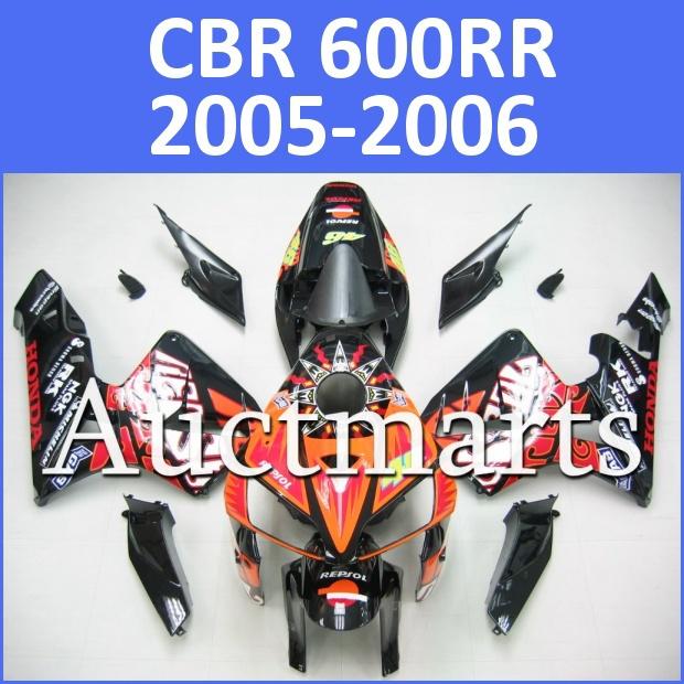 Fit honda 05 06 cbr600rr cbr 600 rr 2005 2006 fairing kit abs plastics b62 d03