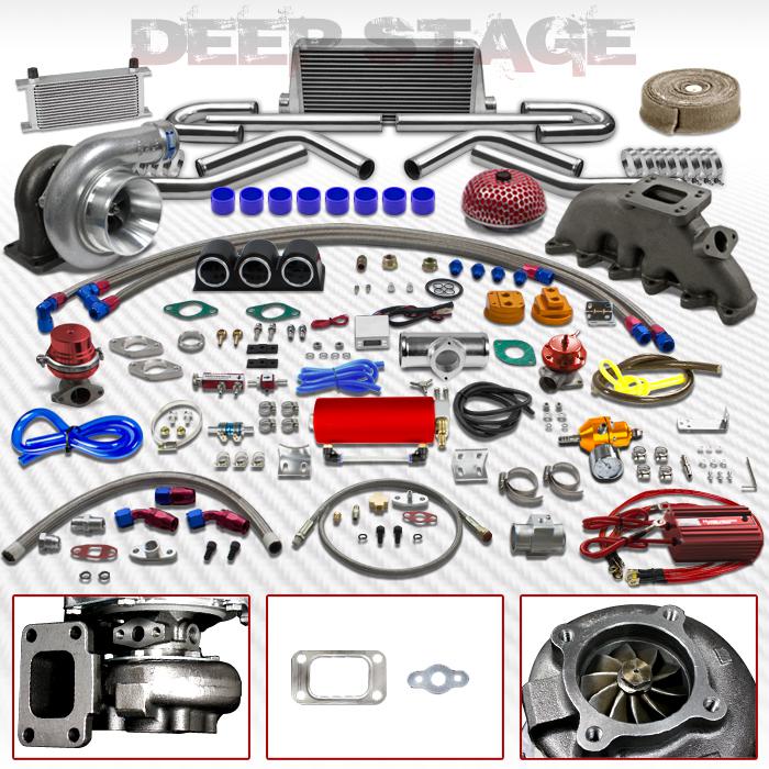 Gt35 t3t4 24pc turbo kit w/intercooler+manifold+wastegate 95-05 golf/94-04 jetta